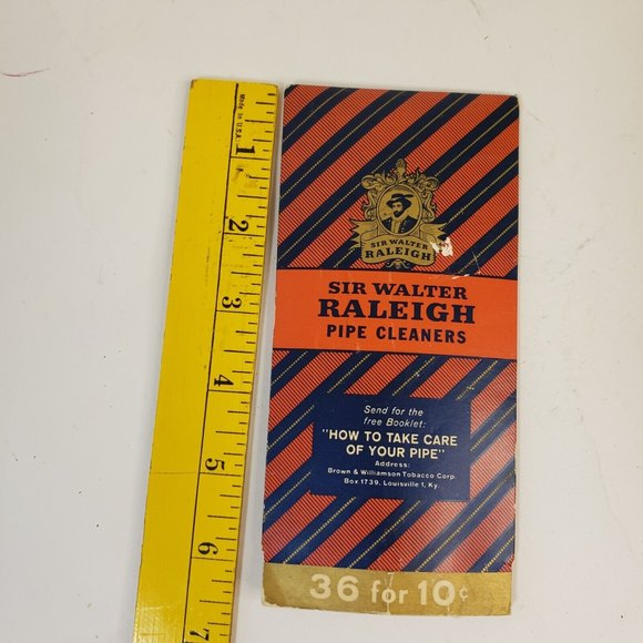 Vintage Sir Walter Raleigh Pipe Cleaners in Package Brown & Williamson Tobacco - Picture 2 of 4